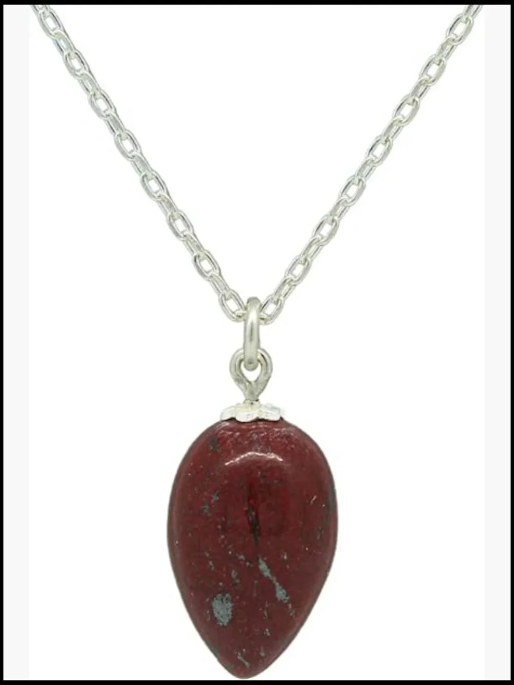 Natural Gemstone Pendant Necklace 925 Sterling Silver Adjustable Chain